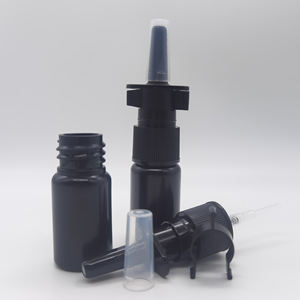 Botol semprot hidung plastik, RTS <span class=keywords><strong>10ml</strong></span> HDPE ukuran Mini padat hitam kosong dengan klip - Product Image 2