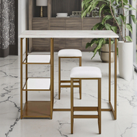Ensemble table à manger moderne et luxueux au design italien Mobilier en bois pliable et extensible Fonction Live Edge pour hôtels et salons