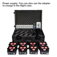 3x18W RGBWA+UV 6-en-1 Mini Projecteur PAR LED Plat Sans Fil DMX Rechargeable avec Contrôle WiFi par Application pour Mariages, DJ et Événements