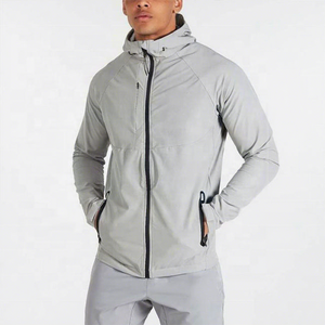 Custom <b>White</b> Hooded Sports <b>Jacket</b> <b>Men</b> Waterproof Outdoor Canvas Thin Logo Loose Fit Lightweight Softshell Winter Hiking - Product Image 6