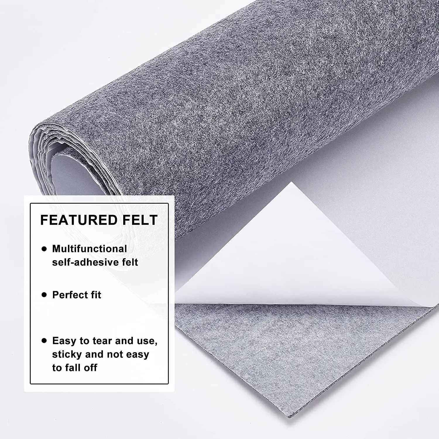 natural white color Multifunctional cotton fabric for sale non-adhesive diy felt pads with custom size