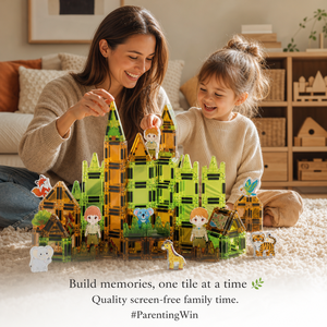 Set di Costruzioni Magnetiche con 47 Pezzi <span class=keywords><strong>a</strong></span> Tema Animali, con <span class=keywords><strong>Castello</strong></span> nella Foresta e Figure di Animali per il Gioco Creativo dei Bambini - Product Image 6