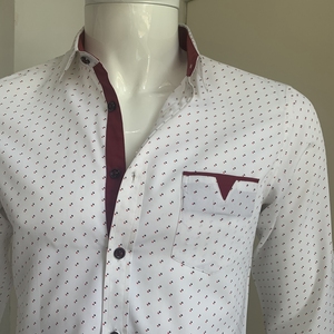 Nuovo arrivo camicia più recente disegni per gli uomini camicia Slim Fit camicia da uomo stampata - Product Image 2