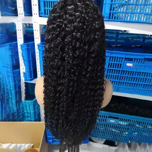 Wig Renda Frontal Hd Transparan Mentah Ketebalan 200% Kualitas Terbaik 12a 10a Belum Diproses Rambut Virgin Wig Tenun Rambut Longgar Dalam