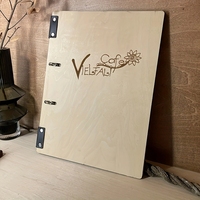 Porta Menús Personalizado A4 A5 con Logotipo, Carpeta de Menú de Madera Premium para Restaurante, Bar, Cafetería, Bebidas, Suministros para Bodas