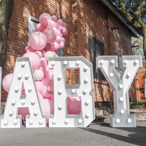 ตัวอักษรไฟ LED ขนาดใหญ่สำหรับงานแต่งงาน ป้ายไฟ LED ตัวอักษรและตัวเลข โอ้ เบบี้ แต่งงานกับฉัน รัก ตัวอักษรไฟ LED สำหรับงานปาร์ตี้แต่งงาน - Product Image 6