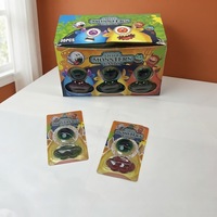 Bonbons en forme d'yeux et de lèvres Little Monsters, forme amusante et effrayante, bonbons durs multicolores au goût sucré, emballage en boîte pour fête d'enfants