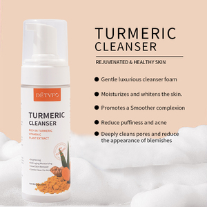 Producto de lavado facial, vitamina c, turmeric, espuma orgánica, limpieza limpia y clara, marca privada, limpiador facial - Product Image 4