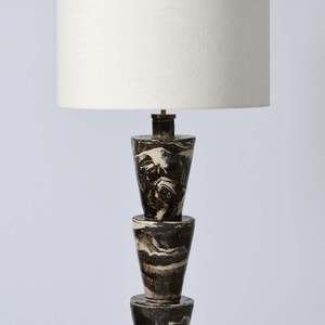 Natural Marble Floor Lamp Led <b>Light</b> Source Modern Minimalist Design Living Room Bedroom Ambient Lighting - Product Image 4