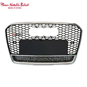 2012-2016 Berkualitas Tinggi Krom Perak Hitam Grill Depan Mereparasi RS5 Grill Depan untuk Audi A5 RS Bingkai quattro Gaya