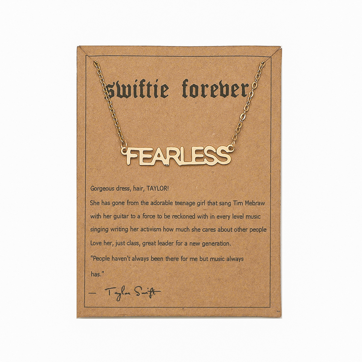 Dainty Non Tarnish 18K Gold Plated English Letters FEARLESS Lover SWIFIE  Evermore Stainless Steel Necklace Jewelry for Women| Alibaba.com