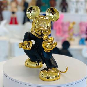 Nueva llegada Mickey escultura fibra de vidrio Kongfu Mickey <span class=keywords><strong>Mouse</strong></span> estatua chapado resina Taiji Mich estatua <span class=keywords><strong>Mikey</strong></span> estatuilla para decoración del hogar - Product Image 3