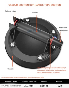 Bomba de Ar Manual Industrial de Sucção Pesada de 8\" Personalizável em ABS com Ventosa de Silicone para Montagem – Suporte OEM/ODM - Product Image 2