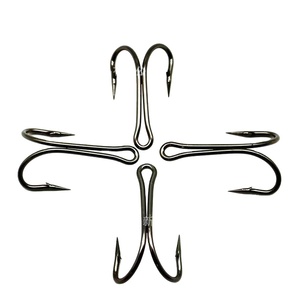 8238 Thép Carbon Cao Móc Đôi Thu Hút <span class=keywords><strong>90</strong></span> Độ Ếch Móc Cho Nước mặn Câu Cá Dòng Sông Nhắm Mục Tiêu Nước mặn Cá Loài - Product Image 3