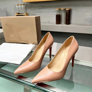 <span class=keywords><strong>Chaussures</strong></span> élégantes et sexy pour femme, nouveau style 2026, à bout pointu, talon aiguille, à enfiler, en cuir verni nude, décolletées, semelle extérieure en caoutchouc - Product Image 1