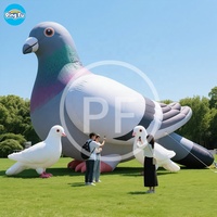 Oiseau géant Gonflable Pêche Pigeon Modèle de dessin animé Gonflable Phénix Perroquet Oiseau Ballonpour la Publicité