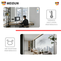Fenêtre à battant moderne en aluminium WEIDUN TX80 Série 80, ouverture extérieure, profilé 6060-T66 de 1,8 mm |   PA66GF25 |   Joint d'étanchéité en EPDM |   Euro