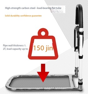 Safety Anti-fall Guardrail Auxiliary Railing Elderly <b>Bed</b> Assist Rail <b>Bed</b> Assist Bar with Storage <b>Pocket</b> - Product Image 3