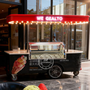 Vitrina Refrigerada <span class=keywords><strong>para</strong></span> Helados, Refrigerador <span class=keywords><strong>de</strong></span> Temperatura Única con <span class=keywords><strong>Vidrio</strong></span>, Exhibidor <span class=keywords><strong>de</strong></span> Gelato y Paletas Heladas, Carrito Refrigerador con Ruedas - Product Image 3
