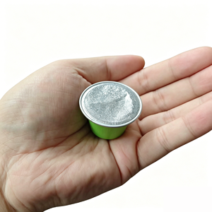 Green Tea Pod Capsule Single Serve Coffee Compatible Reusable Metal <b>Cup</b> Green Color - Product Image 5