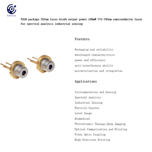 Furo Embalado KUCHIP TO56 785nm Diodo Laser 100mW Potência de Saída 775-795nm Detecção Industrial Semiconductor Análise Espectral - Product Image 2
