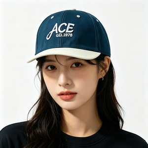 Wholesale Custom Two Tone 3D Embroidery Snapback <b>Hat</b> ACE 1978 <b>Flat</b> Brim Snapback Cap Adjustable Streetwear Fashion Unisex - Product Image 1
