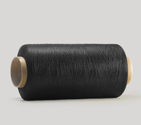 Fil de polyester DTY noir standard teint, spécifications complètes 75D~600D 36F~192F
