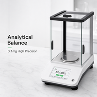 Balance analytique 220g, précision 0,1mg, écran tactile, RS232 USB, calibration externe pour la recherche en laboratoire et le contrôle qualité (pesage)