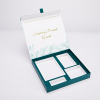 Boîte en carton rigide personnalisée avec logo et plateau de séparation pour bijoux, bonbons, soins de la peau, emballage cadeau, vente en gros, haute qualité