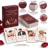 Cartes de conversation romantiques personnalisées pour dîner aux chandelles écologique, interaction entre couples, questions pour une soirée romantique