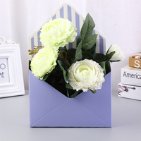 Boîte en papier en forme d'enveloppe boîte cadeau de fleur imprimée pour paquet Floral