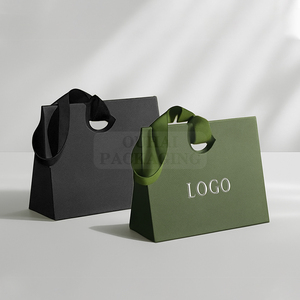 Làm bằng tay làm từ Đặc biệt giấy đóng gói túi tùy chỉnh Thời trang đồ trang sức quà tặng bao bì giấy mua sắm túi chết cắt xử lý với logo - Product Image 1