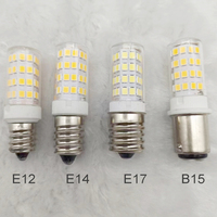 Mini ampoules LED en céramique E14 E17 B15 E12 5W 120V/230V à culot à vis Ra90, haute luminosité, économie d'énergie, usage résidentiel