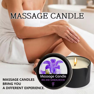 Sıcak satış düşük sıcaklık Spa vücut bakımı soya balmumu kokulu mum masaj pedikür masaj için kavanoz içinde uçucu yağ mum - Product Image 5