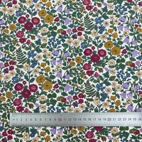 Tissu en popeline de coton à motif floral 40S imprimé numériquement pour vêtements d'enfants, robe pour femmes avec chemise à bretelles