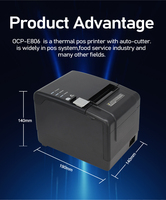 Imprimante de reçus POS OSCY à vente rapide, thermique directe 80 mm, multi-interface (USB/RJ45/WIFI/RS232), coupe automatique, 160 mm/s, 203 dpi, garantie 1 an