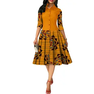 Yibaoli abbigliamento afroamericano la migliore vendita di disegni di moda con stampa africana gonne e vestiti vestiti ankara dress designs