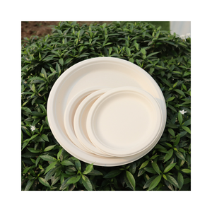 STAVIAN Best Seller 100% Platos desechables biodegradables ecológicos a base de plantas Tamaños personalizados 6 pulgadas Restaurante Blanco marrón - Product Image 1