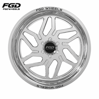 Jantes forgées pour camion FGD 24x12 24x14 26x14 26x16 28x16 polies avec enjoliveurs flottants personnalisés 6x135 6x139.7 pour Dodge Ram 2500 3500