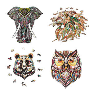 Pabrik Kustom Kayu 3d Unik Berbentuk Potongan Jigsaw <span class=keywords><strong>Puzzle</strong></span> Bentuk Hewan Kayu <span class=keywords><strong>Puzzle</strong></span> Permainan <span class=keywords><strong>Puzzle</strong></span> - Product Image 1