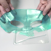 Masque facial en hydrogel dissolvable en deux parties, marque privée OEM, au collagène et à l'acide hyaluronique, 3D, ajustement parfait, raffermissant, éclaircissant, végétalien