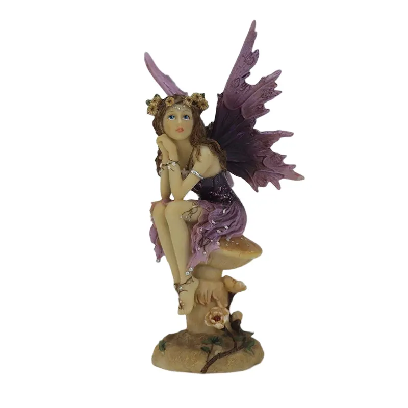 Statues Trending Products 2023 New Arrivals Cute Flower Fairy Figurine Garden Decoration As Gift