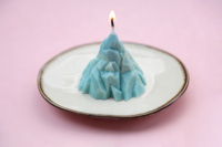 Geometrische Berggipfel-Silikonform für Kerzen, Eisberg-Form 3D Low-Poly-Wachsgussform für DIY-Heimdekoration und Basteln