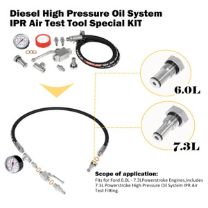 เครื่องทดสอบหัวฉีดแรงดันสูงสำหรับเครื่องยนต์ดีเซลฟอร์ด 6.0L 7.3L อุปกรณ์ทดสอบแรงดันการฉีด ผลิตจากอลูมิเนียมอัลลอยด์และเหล็ก - Product Image 3