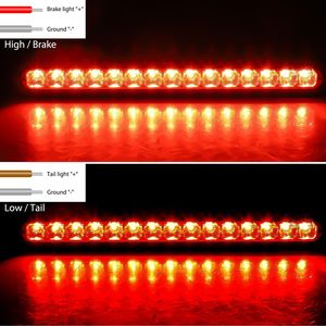 Feu Stop Arrière Surélevé 15 LED Rouge 12V 24V pour Voiture Camion Remorque – Amélioration et Rénovation - Product Image 1