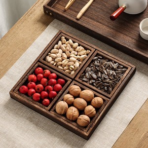 Chinese-style wooden <b>tray</b> for brewing <b>tea</b>, snacks, afternoon <b>tea</b>, pastries, fruits, and dried fruits. - Product Image 3