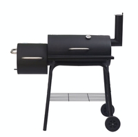 Grande unité de fumoir à granulés avec vapeur double gril à charbon de bois chariot en acier de luxe de style coréen moderne vente en gros