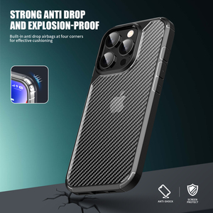 Per <span class=keywords><strong>iPhone</strong></span> 16 custodia nera in fibra di carbonio traslucido antigraffio <span class=keywords><strong>Cover</strong></span> del telefono antiurto per <span class=keywords><strong>iPhone</strong></span> <span class=keywords><strong>11</strong></span> 12 13 14 15 16 Pro Max - Product Image 5