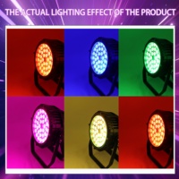 Ensemble de 36 lumières de scène plates en aluminium moulé sous pression, étanches, trois en un, LED, pour discothèque, mariage, DJ, fête