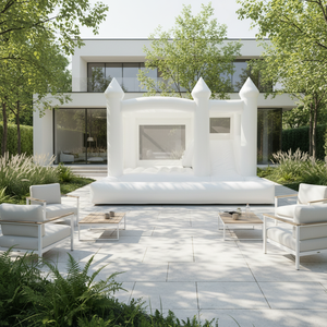 Château gonflable blanc en PVC de 0,55 mm, château gonflable pour mariage, château gonflable blanc pour enfants - Product Image 2